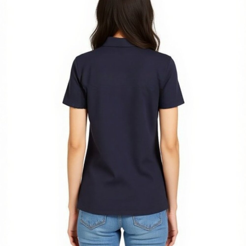 ✨Tommy Hilfiger Women’s Polo S/P Navy & Green Stripes – Classic Preppy Style✨ - Picture 4 of 5